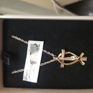 Womans infinity cross necklace